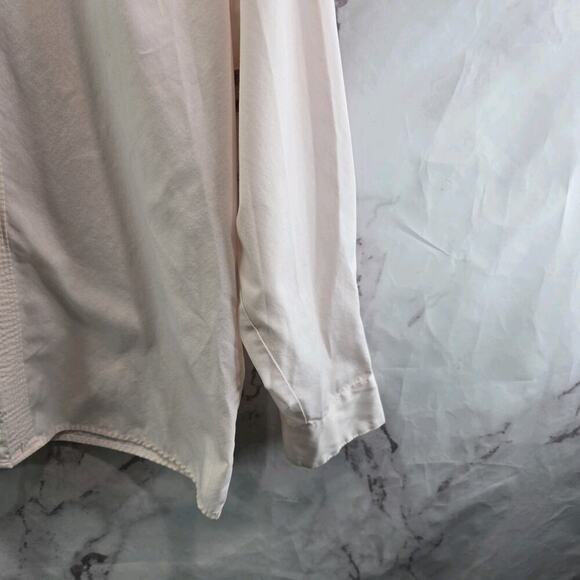 Foxcroft Shirt Womens 12 Large Pink Button Up Wrinkle Free Shaped Non Iron - Picture 12 of 13